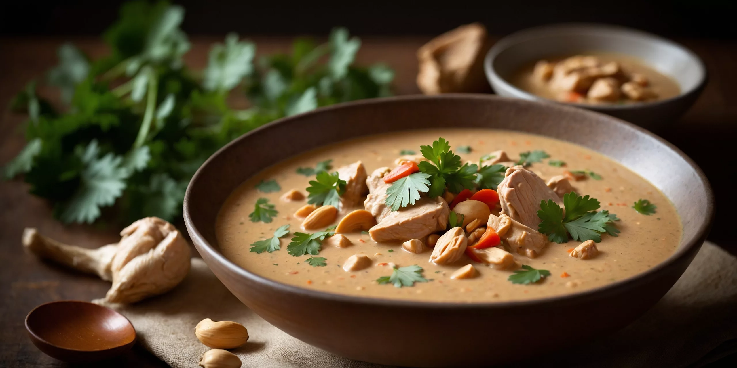 Afrikanische Erdnuss-Hähnchen-Suppe