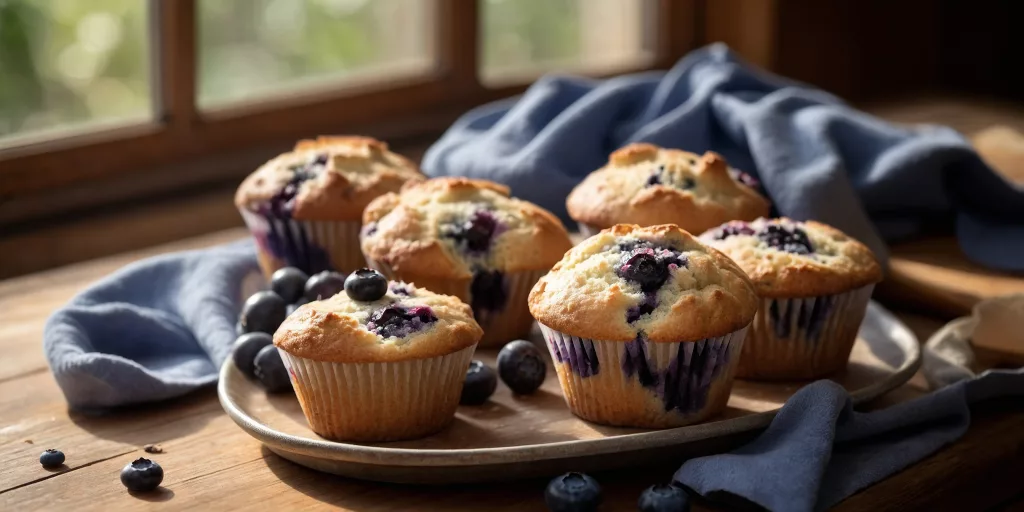 Amerikanische Blaubeermuffins