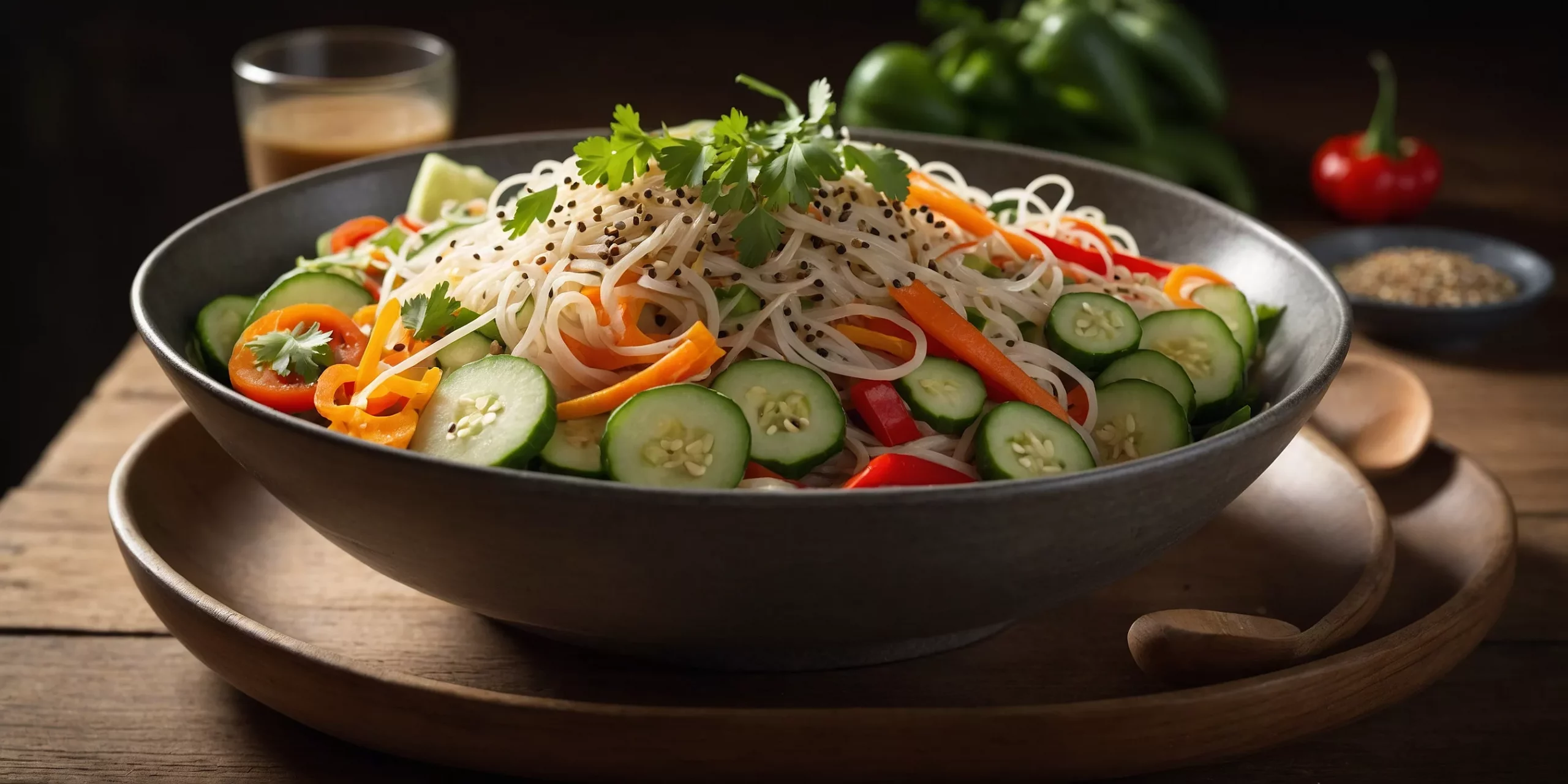 Asiatischer Glasnudelsalat mit Sesamdressing – YummAi