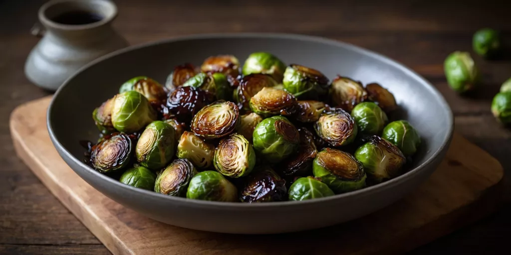 Balsamico glasierte Rosenkohl