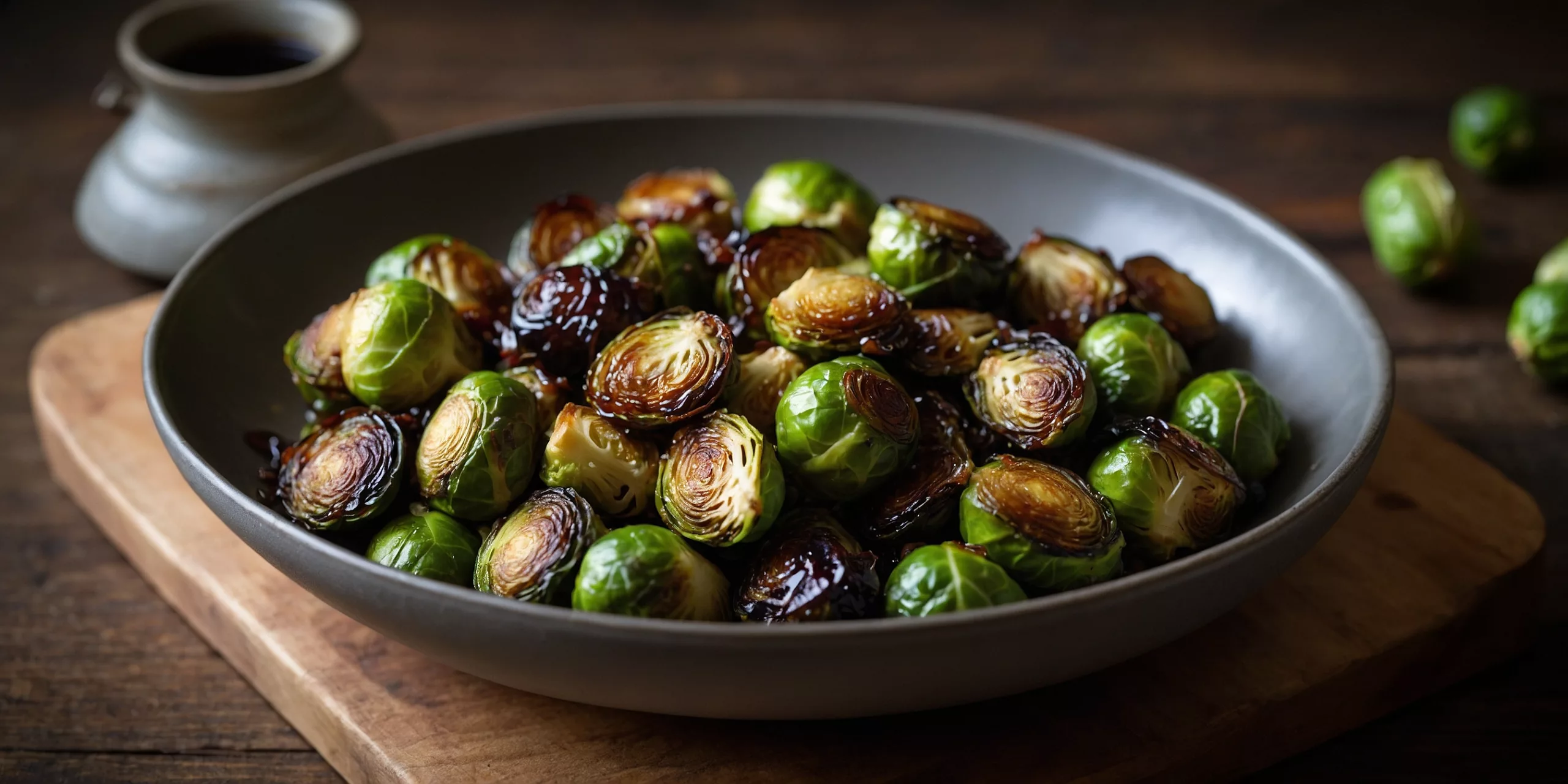 Balsamico glasierte Rosenkohl