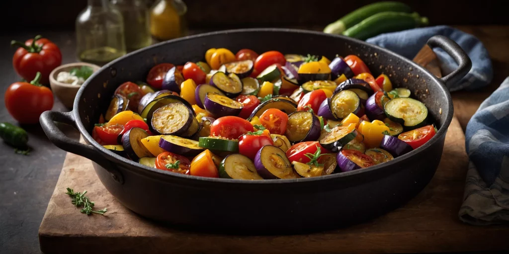 Bunte Ratatouille-Gemüsepfanne
