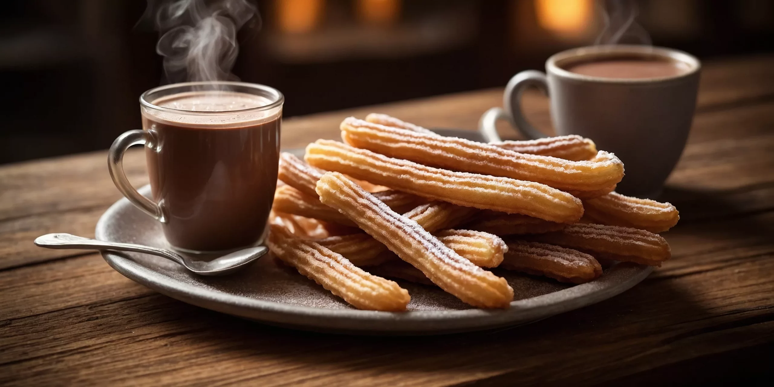 Churros mit heißer Schokolade