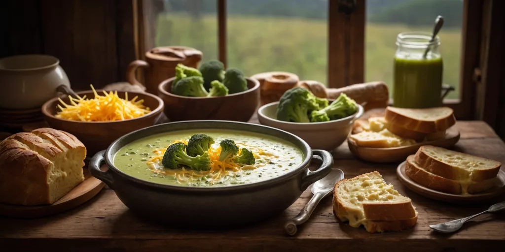 Cremige Brokkolisuppe mit Cheddar