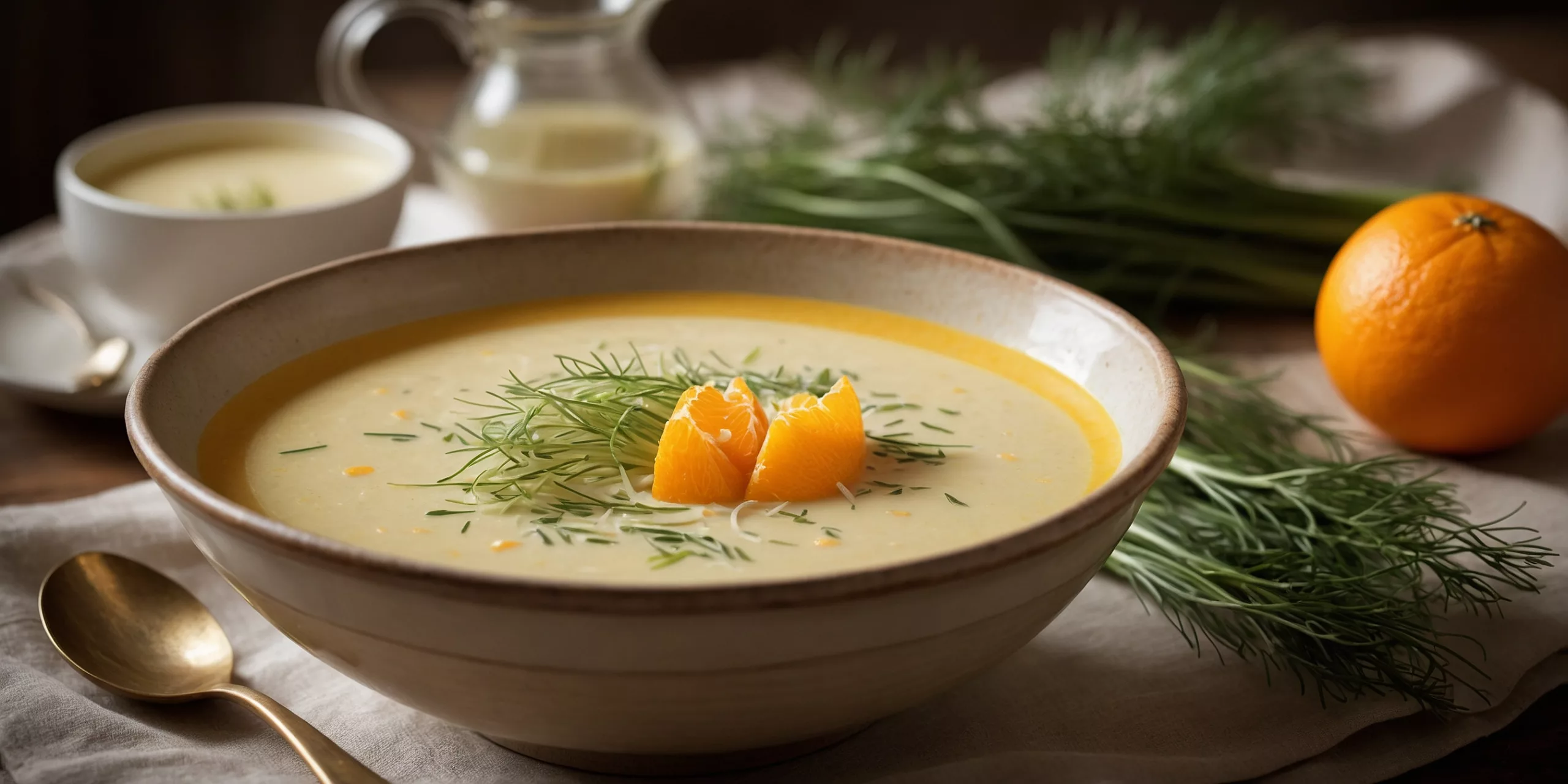Cremige Fenchel-Orangen-Suppe