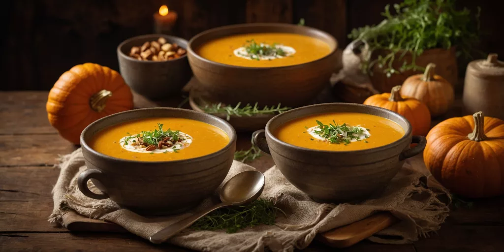 Cremige Kürbis-Kokos-Suppe