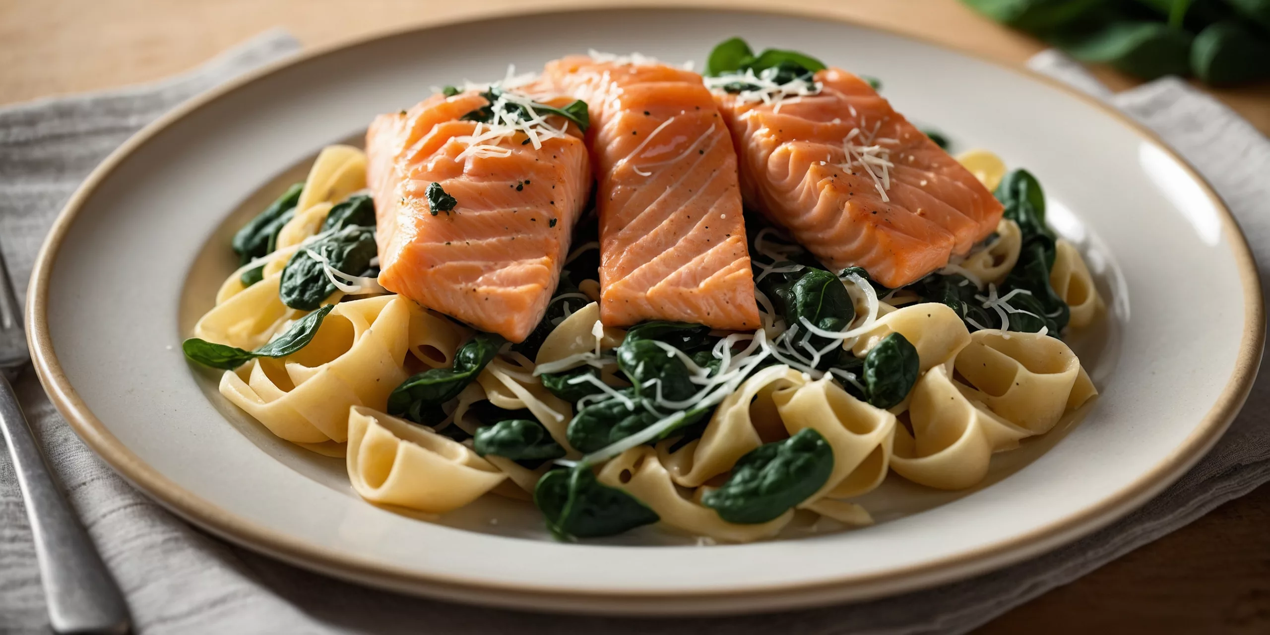 Cremige Lachs-Spinat-Pasta – YummAi Cremige Lachs-Spinat-Pasta – YummAi