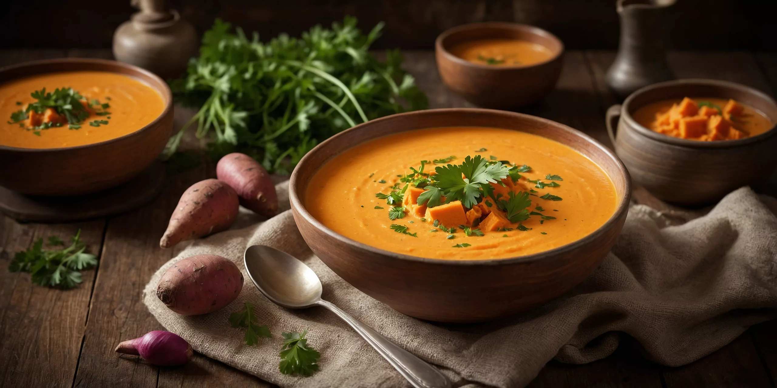 Cremige Süßkartoffel-Suppe