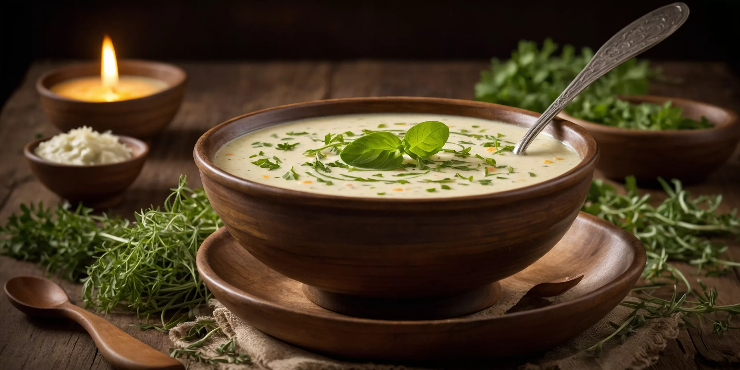 Cremige Topinambur-Suppe mit Kräuteröl – YummAi