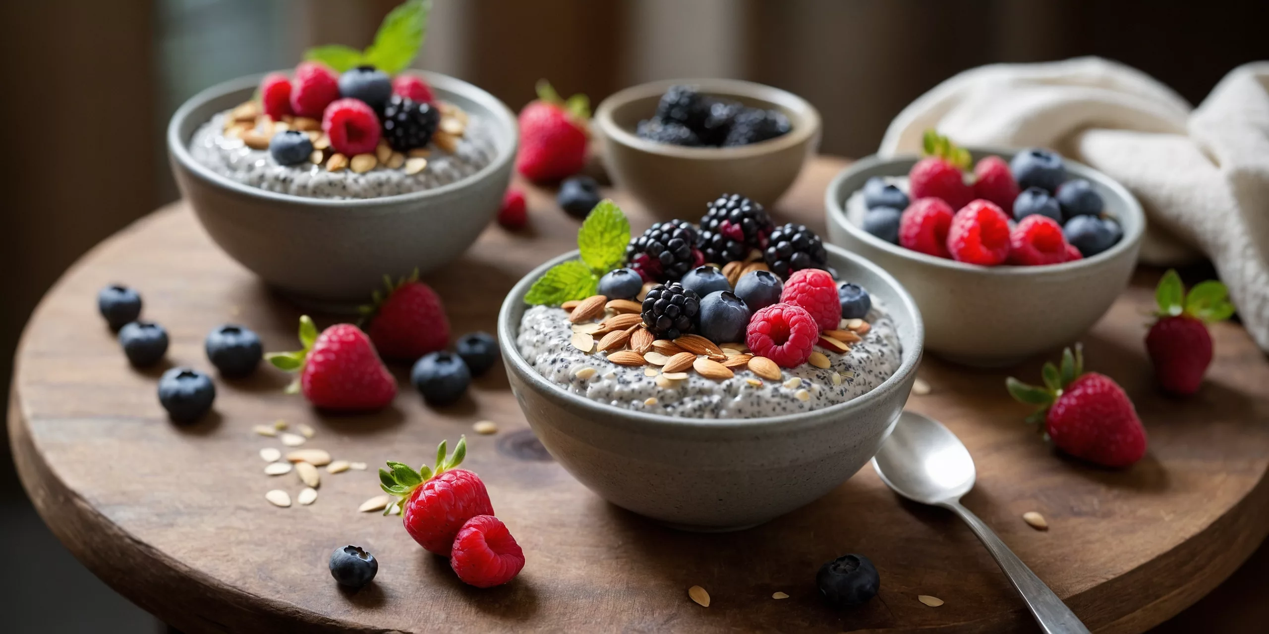 Cremiger Chia-Pudding mit Beeren