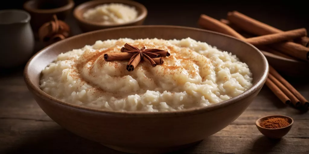 Cremiger Milchreis mit Zimt und Zucker