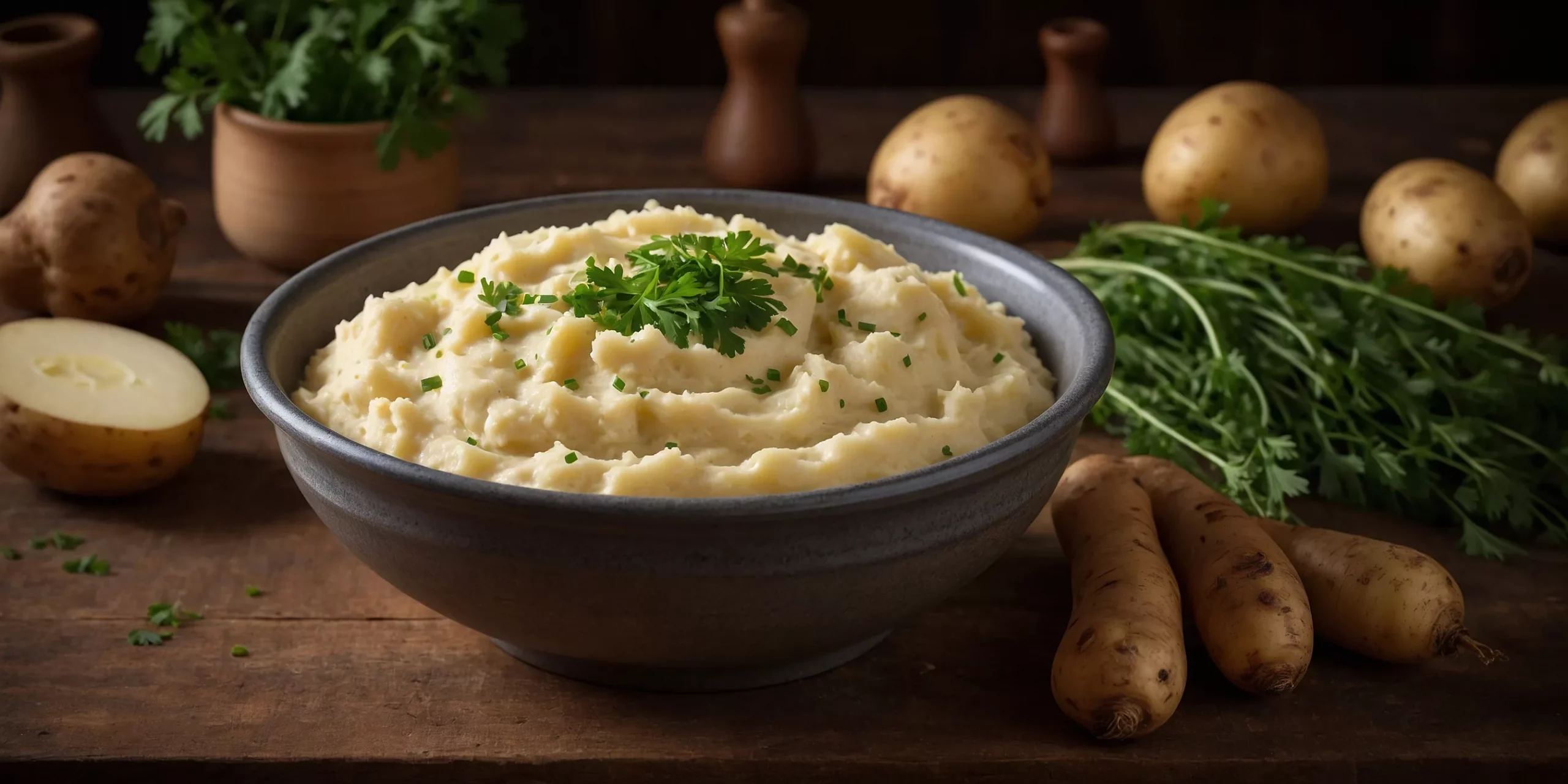 Cremiger Pastinaken-Kartoffel-Stampf