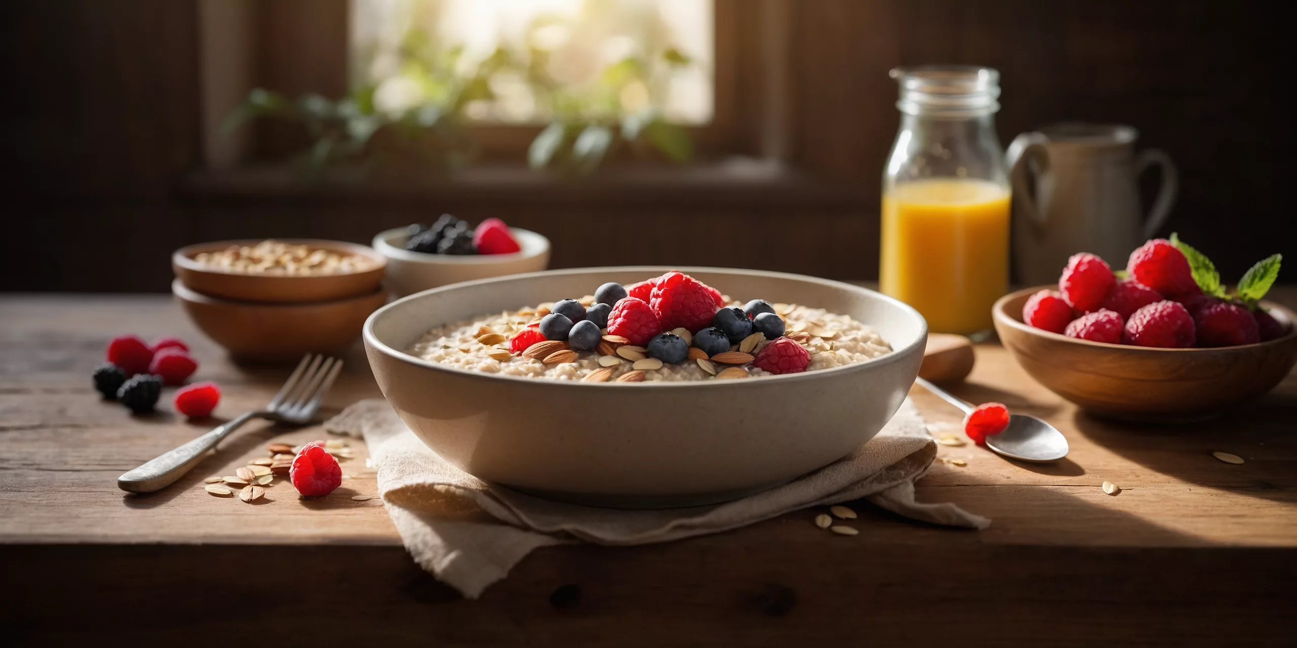 Cremiges Haferflocken-Porridge mit Mandelmilch