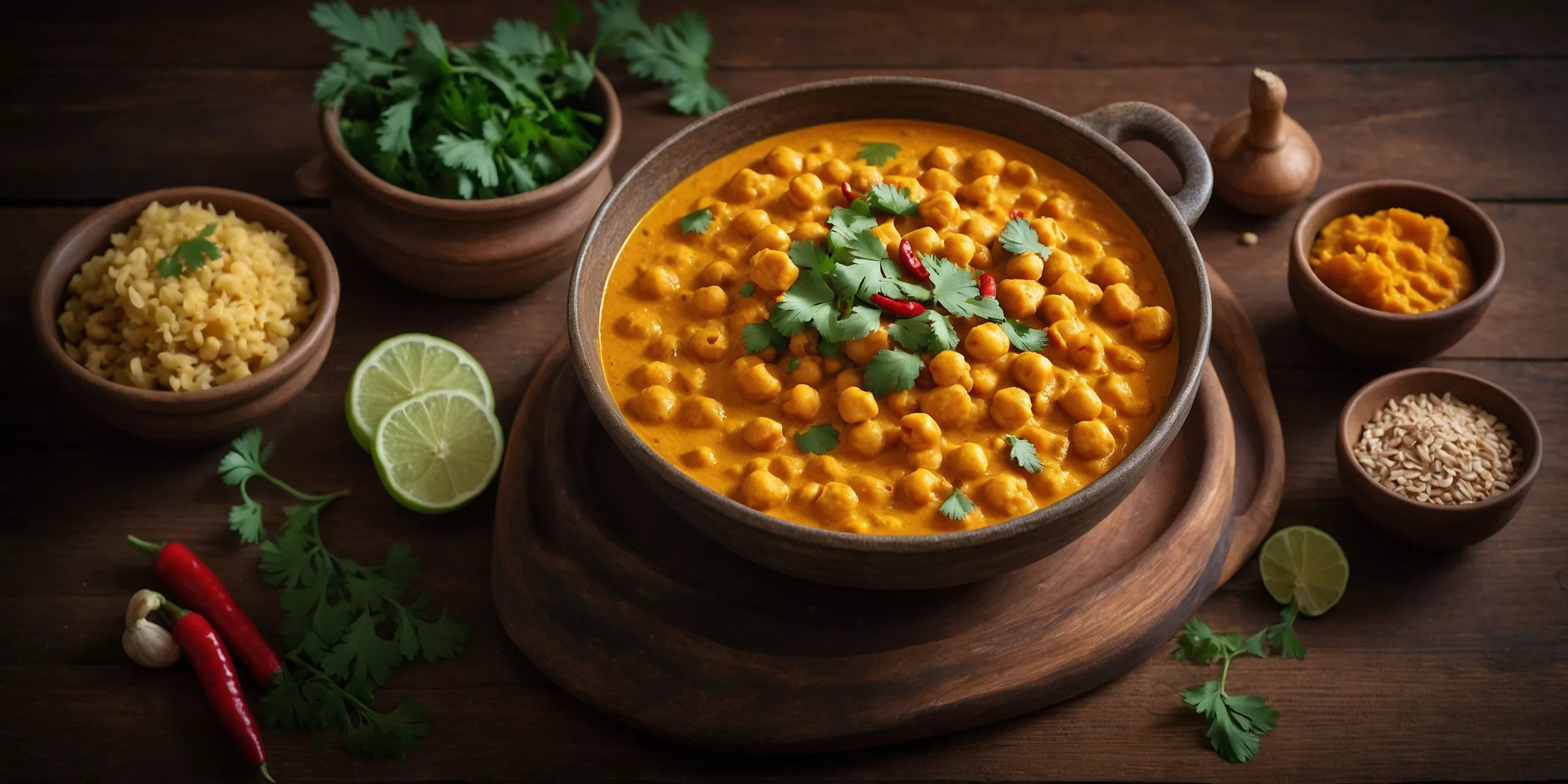 Cremiges Kürbis-Curry mit Kichererbsen