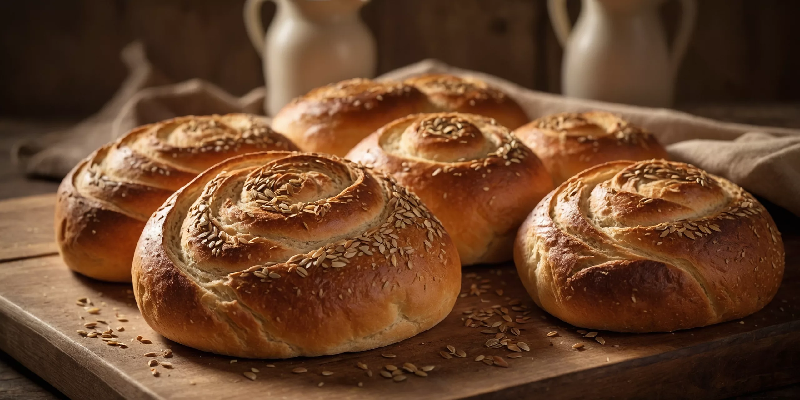 Dinkelbrötchen mit Leinsamen