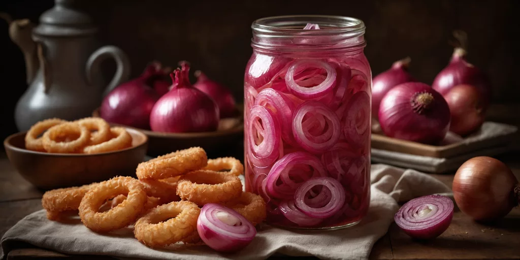 Eingelegte rote Zwiebeln