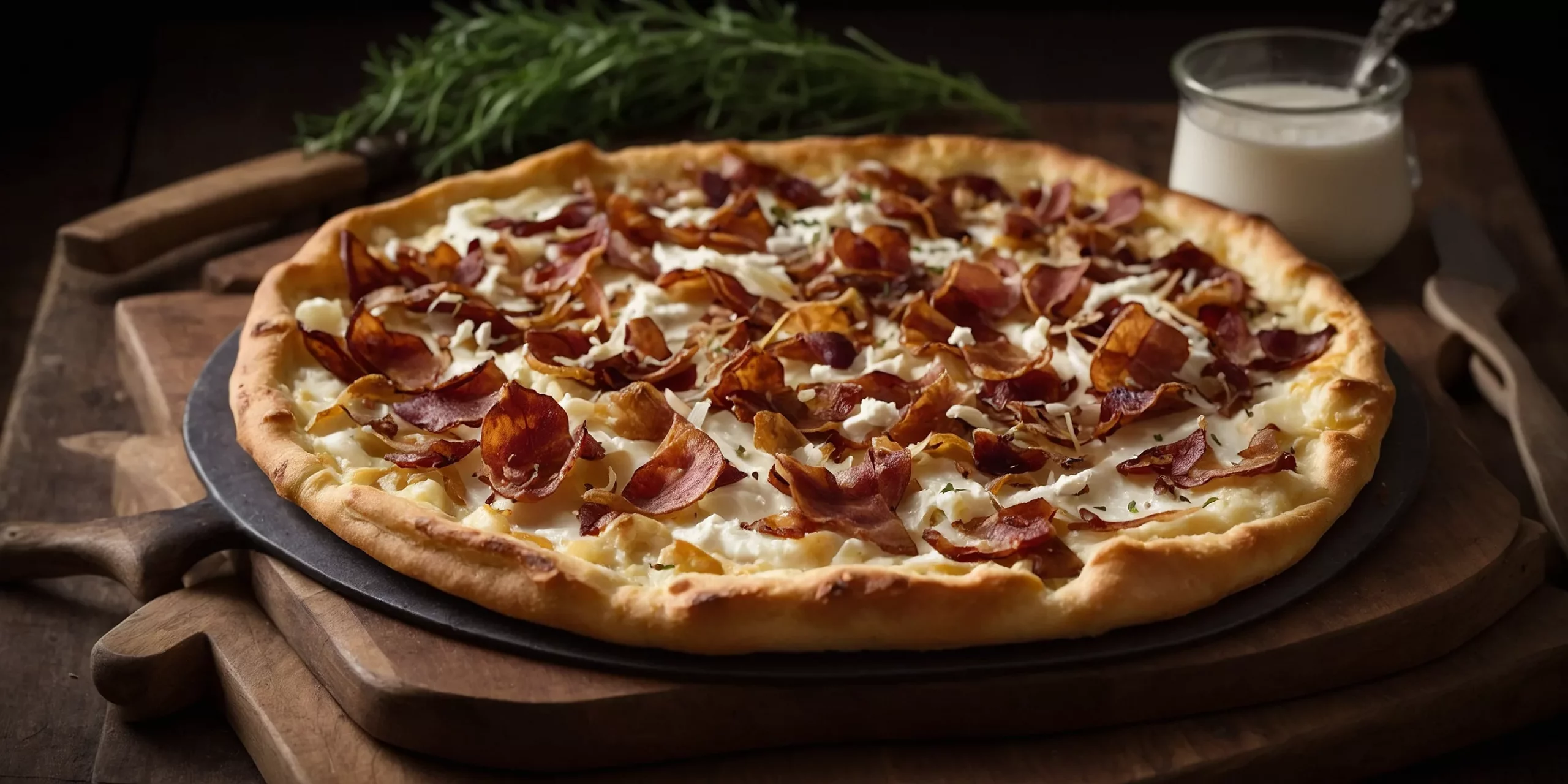 Elsässer Flammkuchen mit Ziegenkäse