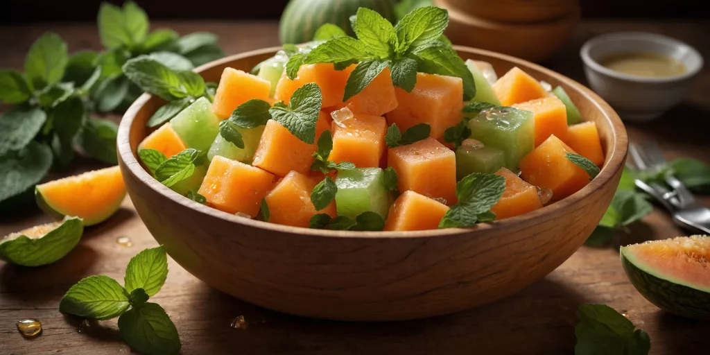 Erfrischender Sommer Melonen-Minze-Salat