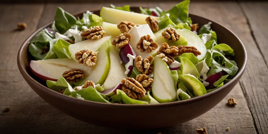 Feiner Birnen-Gorgonzola-Salat mit Walnüssen