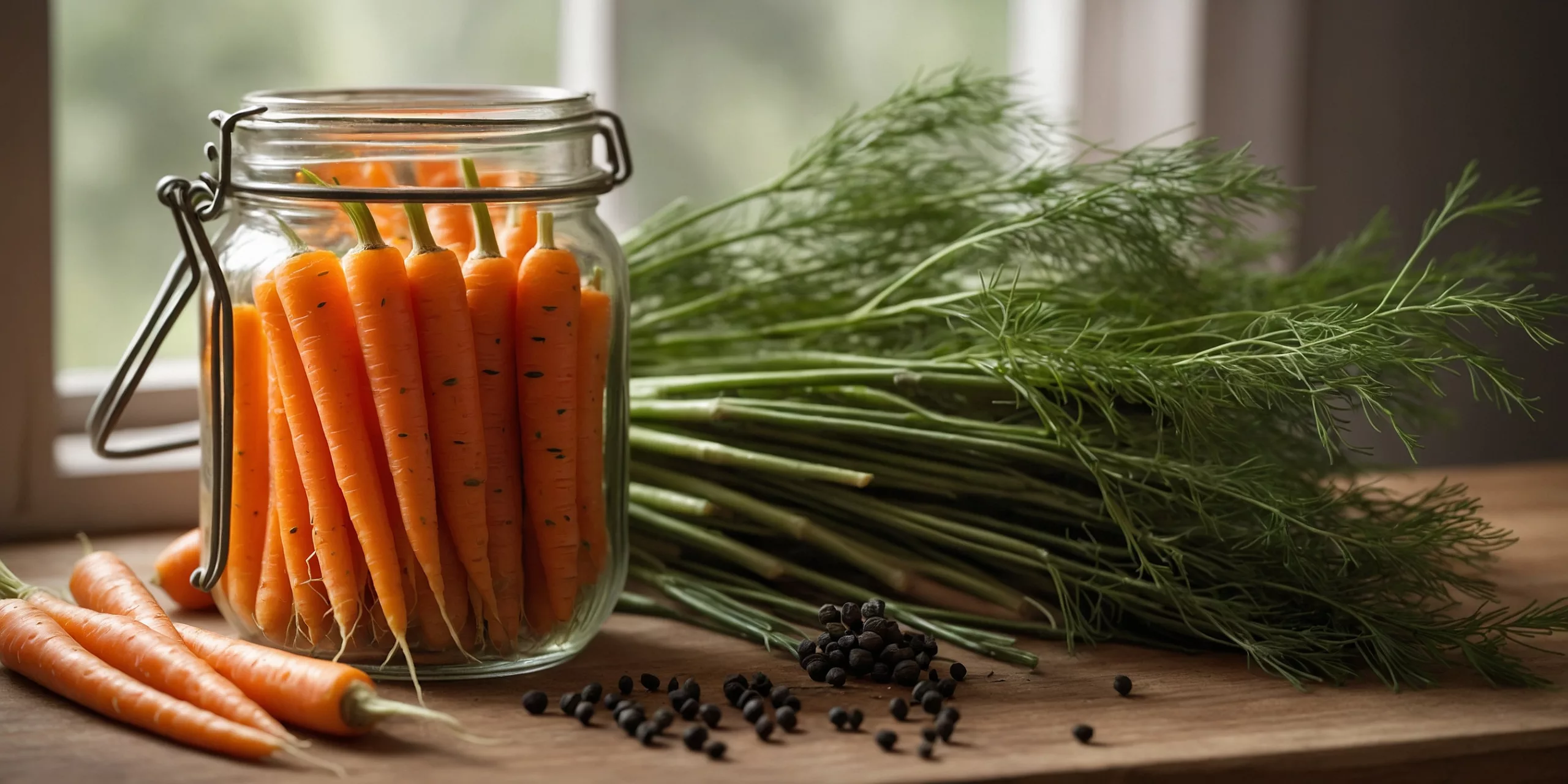 Fermentierte Karottensticks mit Dill