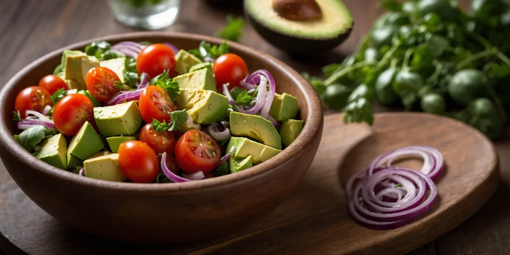 Frischer Avocado-Tomaten-Salat