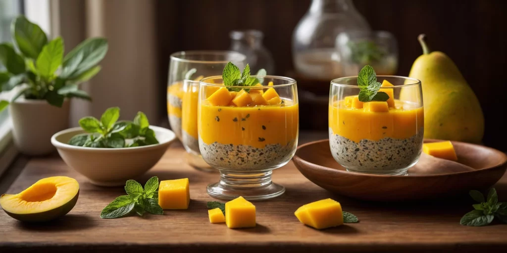 Fruchtiger Mango-Chia-Pudding