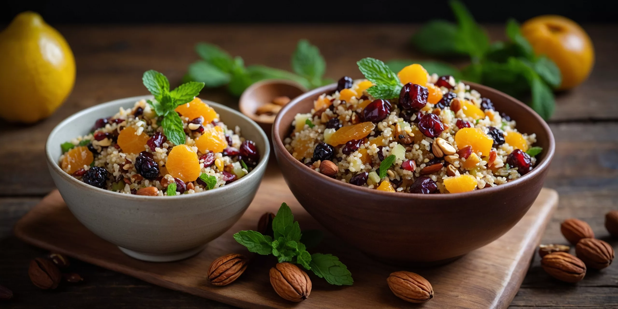 Fruchtiger Quinoa-Salat mit Trockenfrüchten