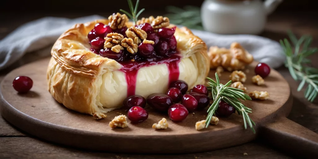 Gebackener Camembert mit Preiselbeeren