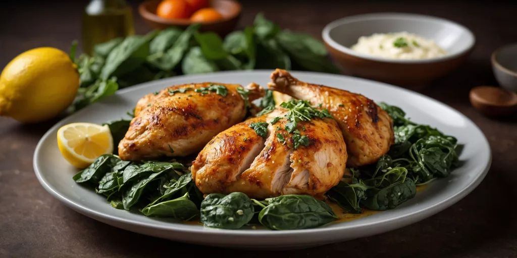 Gefüllte Hähnchenbrust mit Spinat und Ricotta