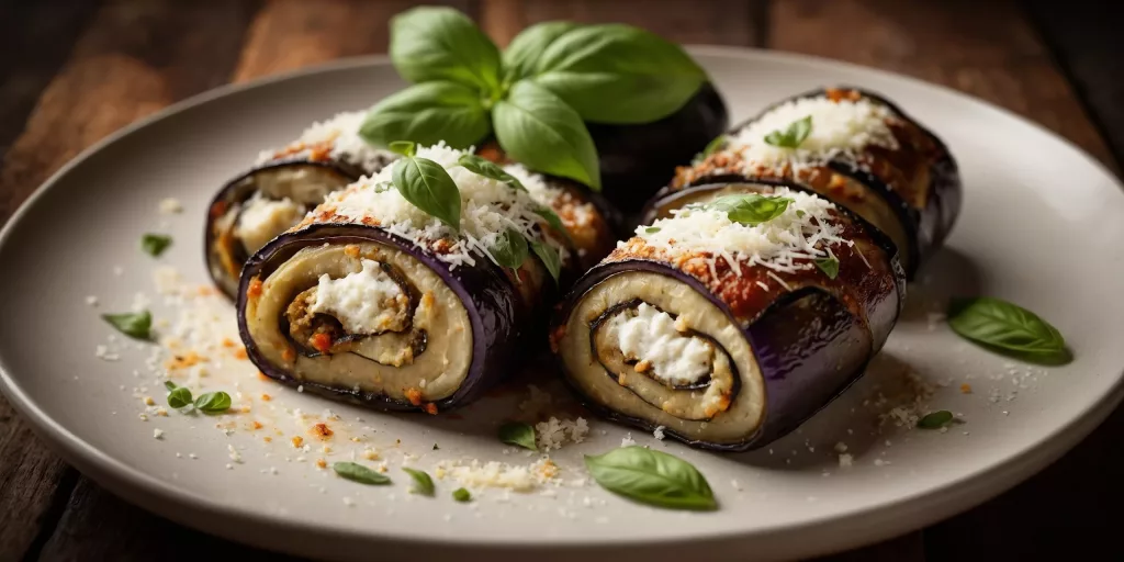 Gegrillte Auberginen Rollatini