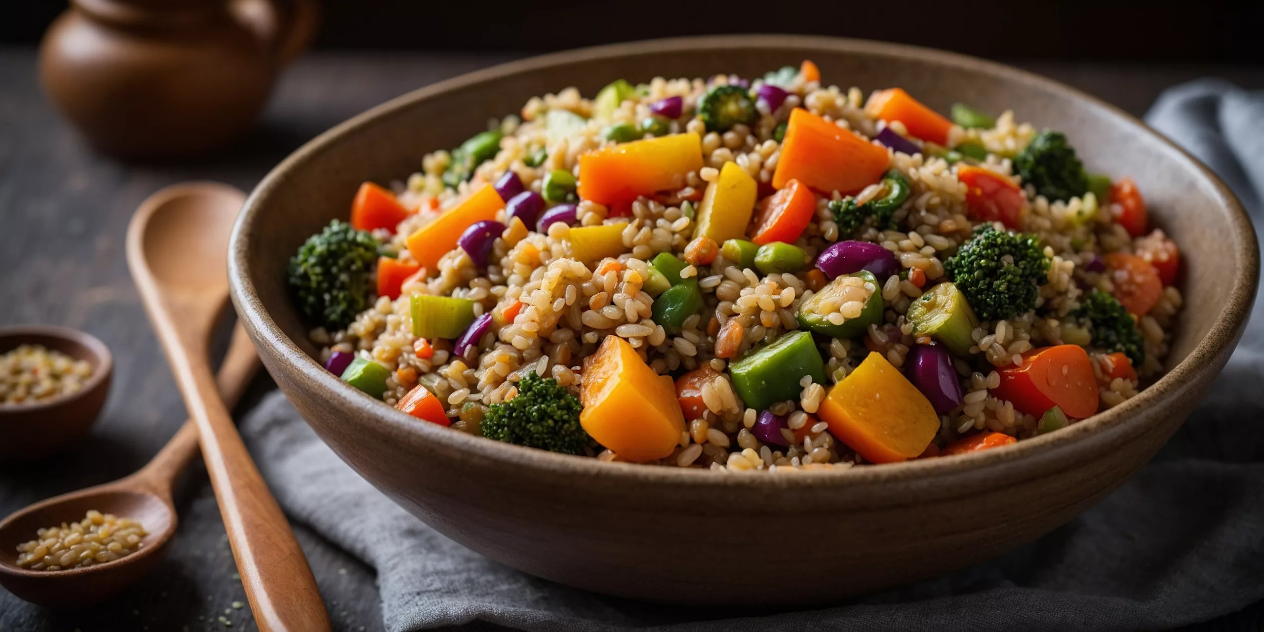 Gemüse-Linsen-Quinoa-Pfanne
