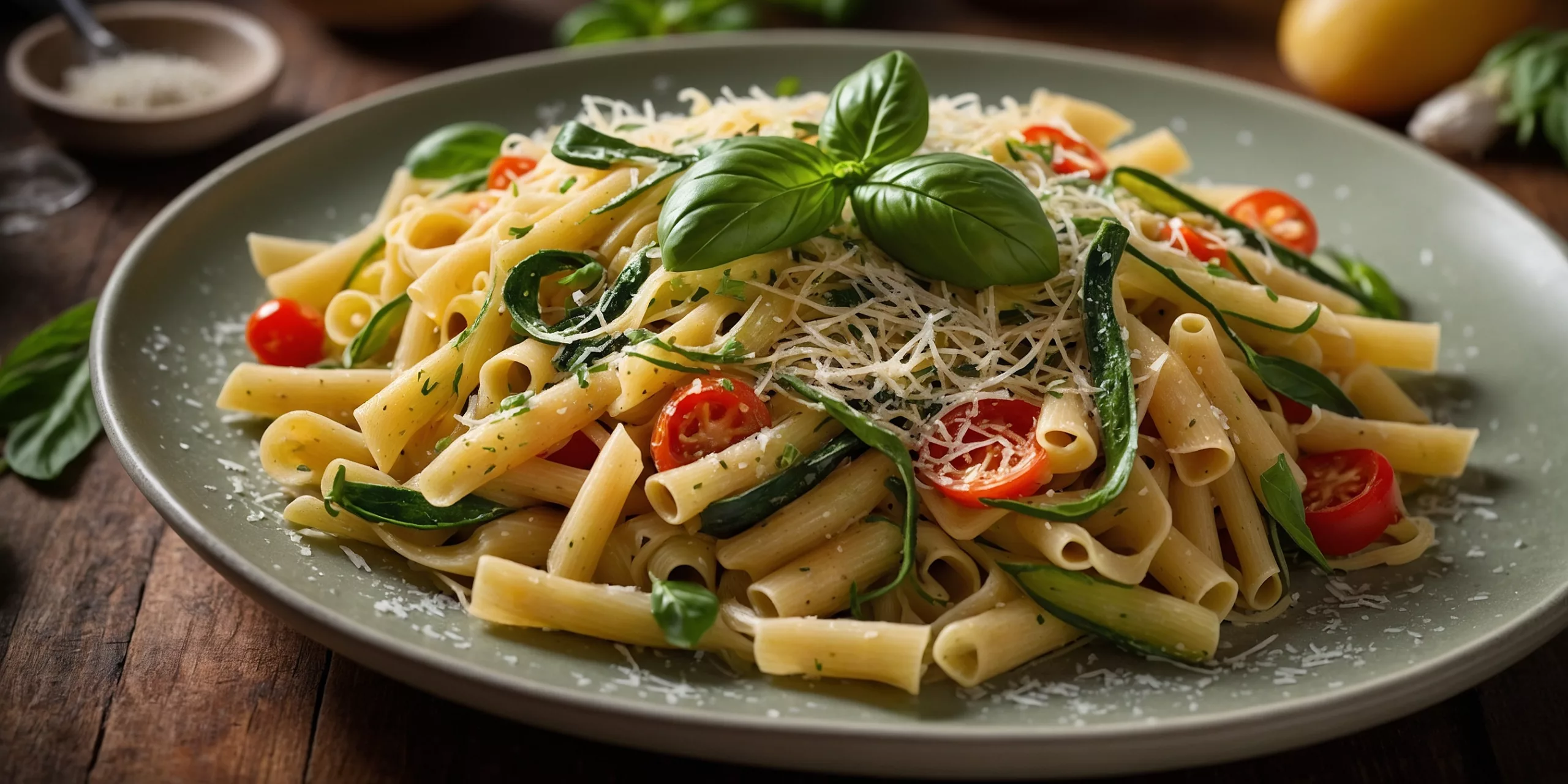 Gemüsepasta mit Pesto