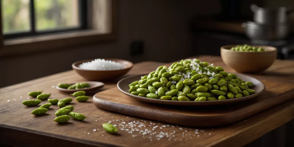 Geröstete Edamame mit Meersalz