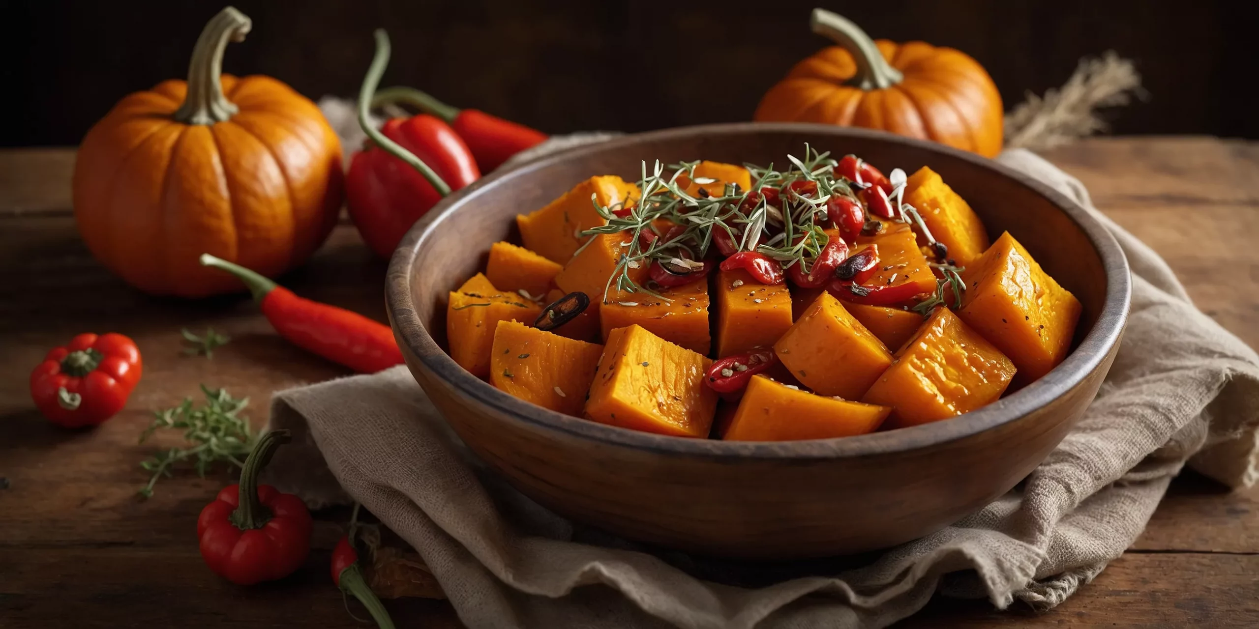 Gerösteter Kürbis mit Paprikamarinade