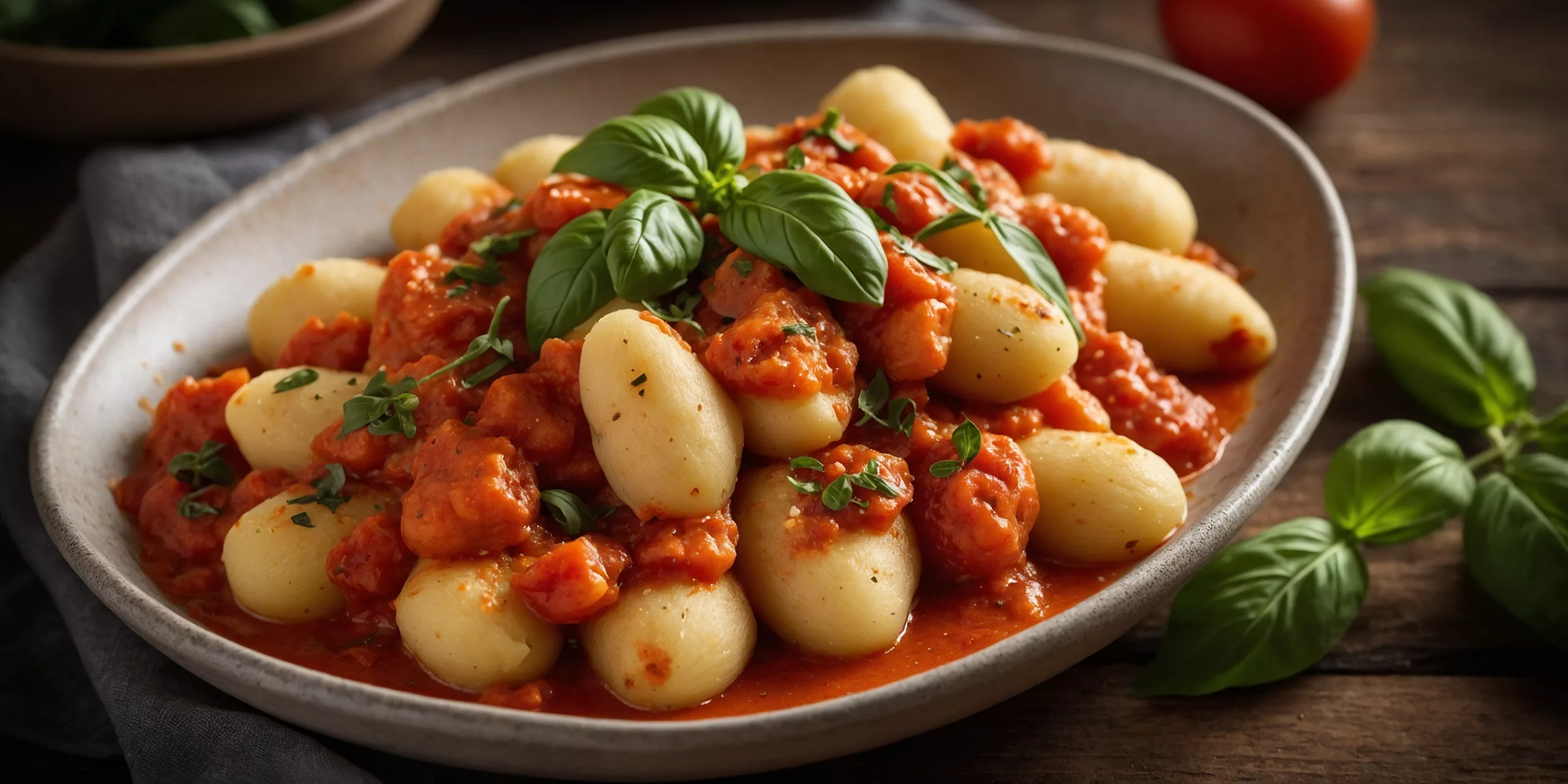 Gnocchi mit hausgemachter Tomatensauce – YummAi Gnocchi mit hausgemachter Tomatensauce – YummAi