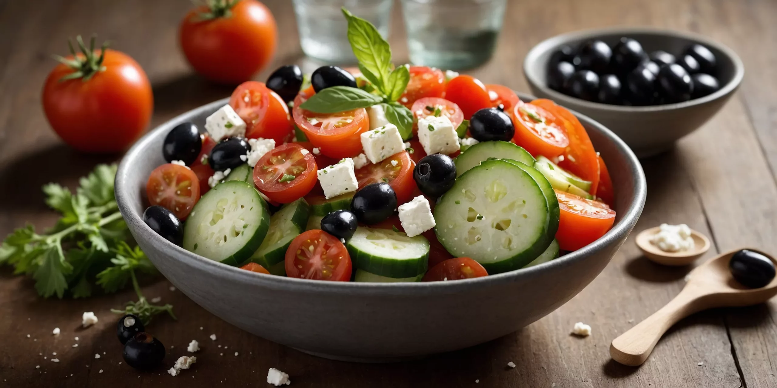 Griechischer Bauernsalat mit Oliven und Feta – YummAi Griechischer Bauernsalat mit Oliven und Feta – YummAi