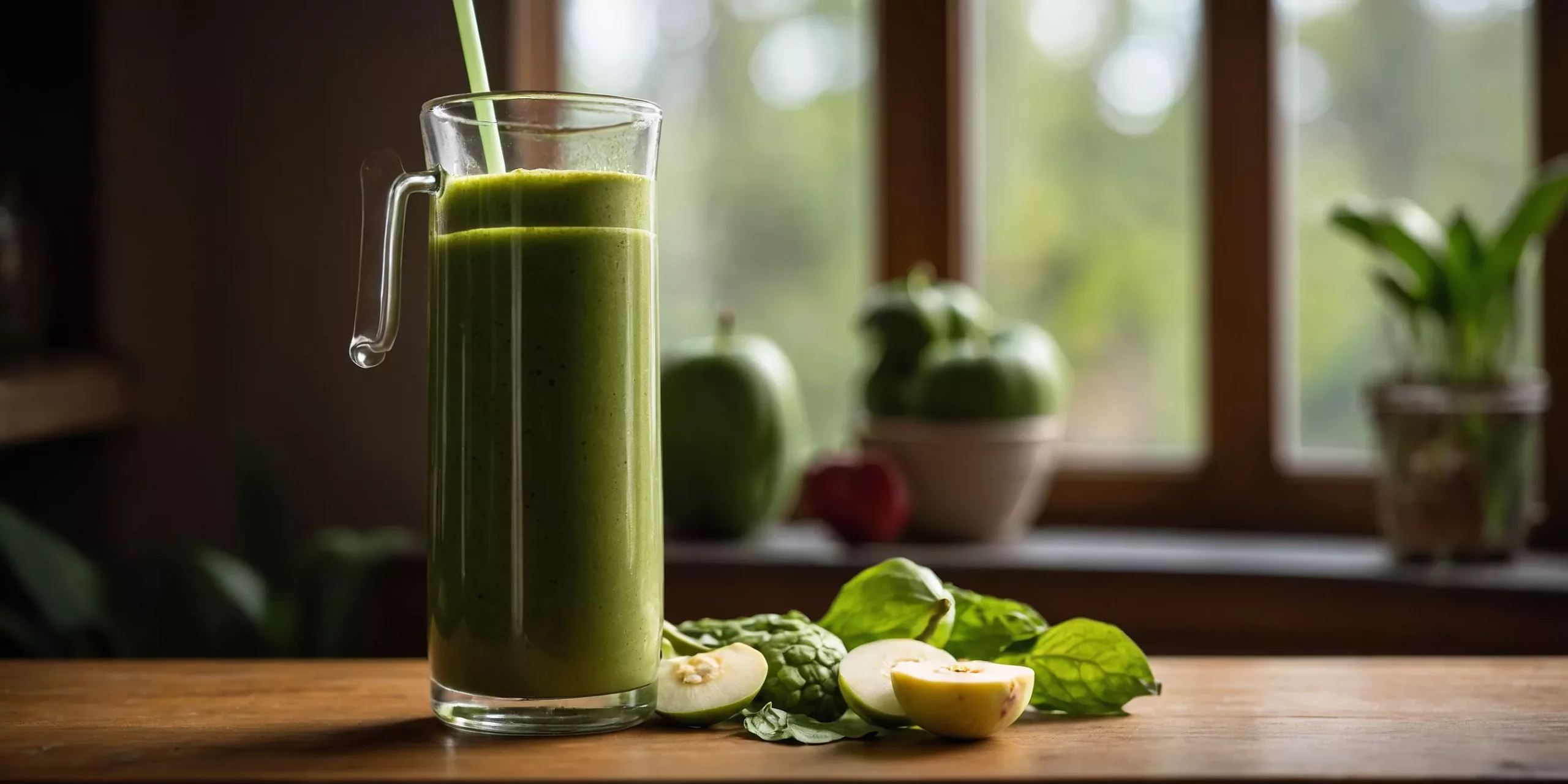 Grüner Detox-Smoothie mit Matcha und Spinat