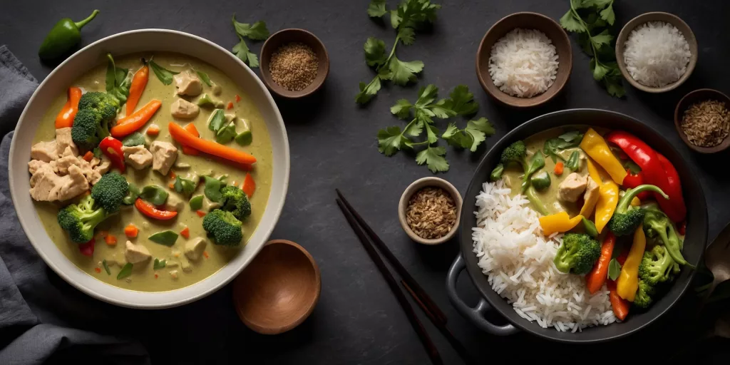 Grünes Thai Curry mit Gemüse