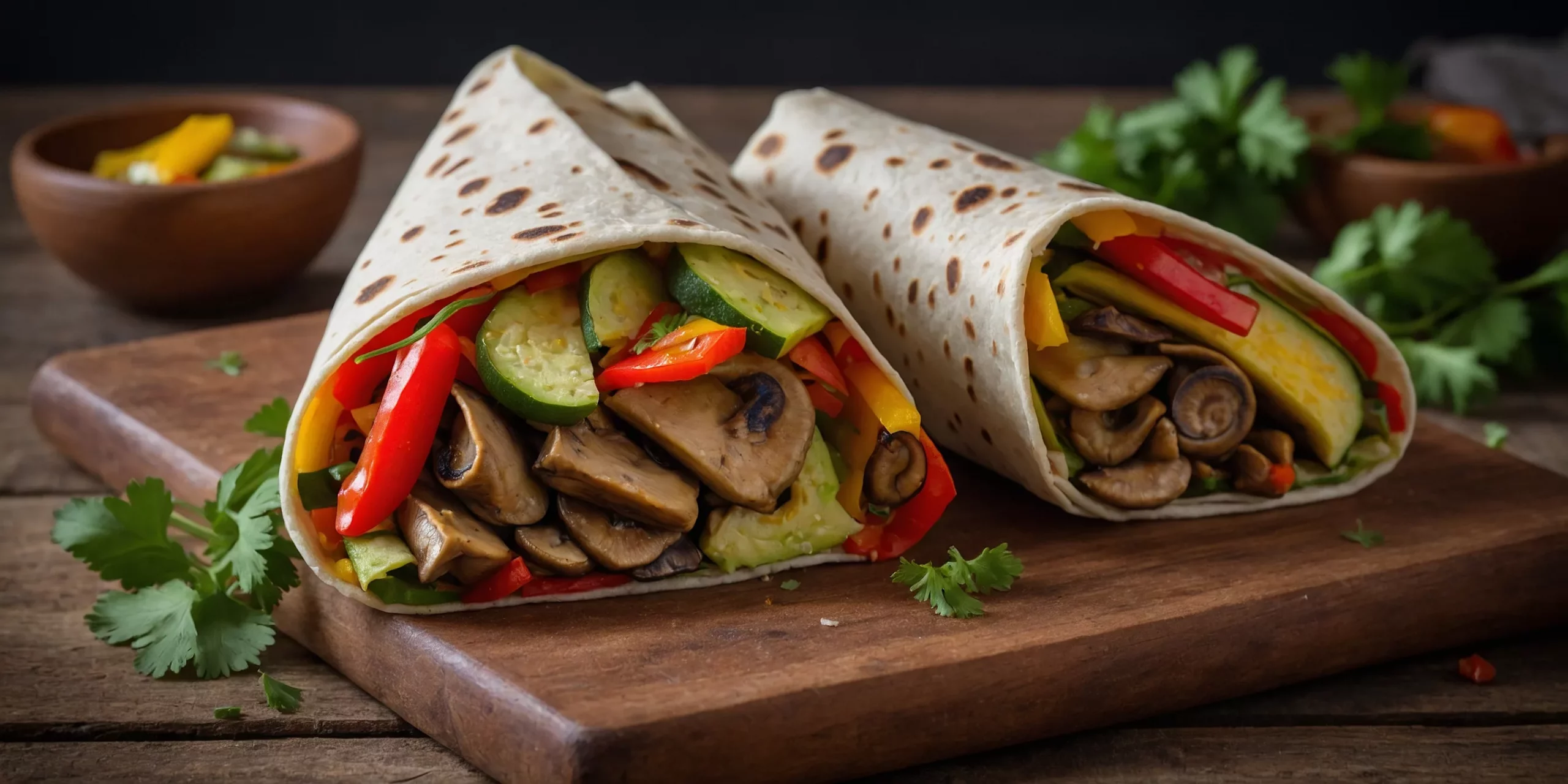 Herzhafter Pilz-Gemüse-Wrap – YummAi