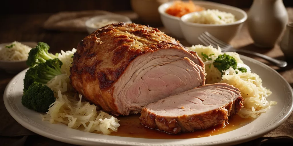 Herzhafter Schweinebraten mit Sauerkraut