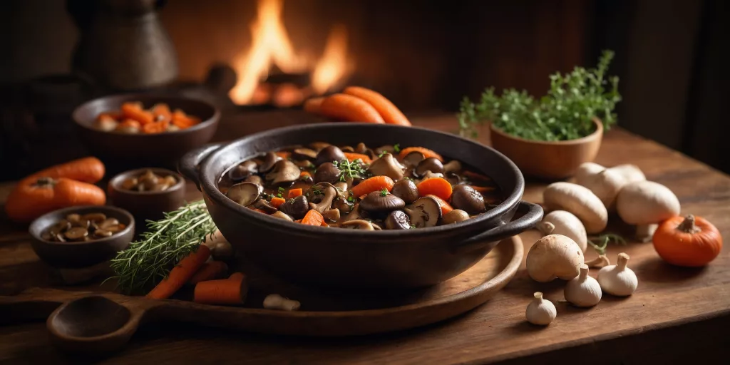 Herzhaftes Pilz-Bourguignon