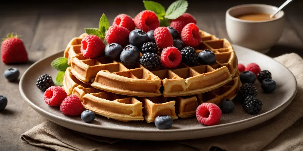 High Protein Eischnee-Waffeln mit Beeren