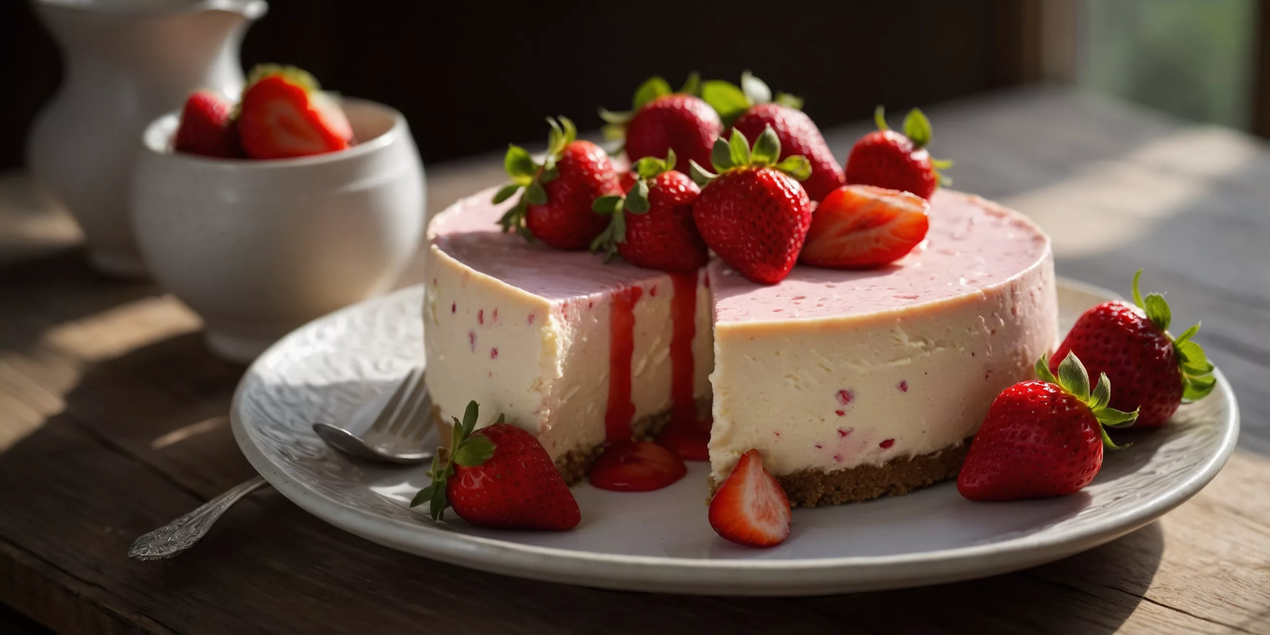 High Protein Erdbeer-Cheesecake-Dessert