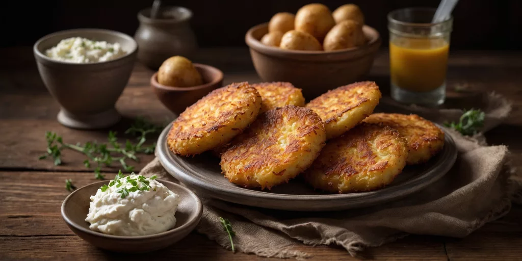 High Protein Kartoffelplätzchen mit Hüttenkäse