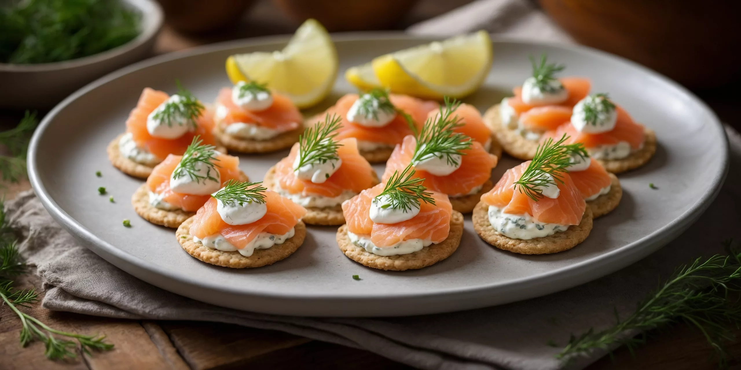 High Protein Lachs-Cracker-Häppchen