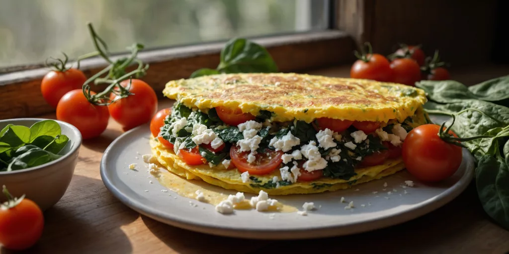 High Protein Spinat-Omelett