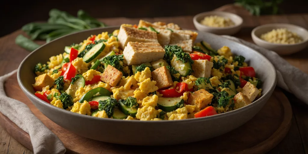 High Protein Tofu-Scramble mit Gemüse