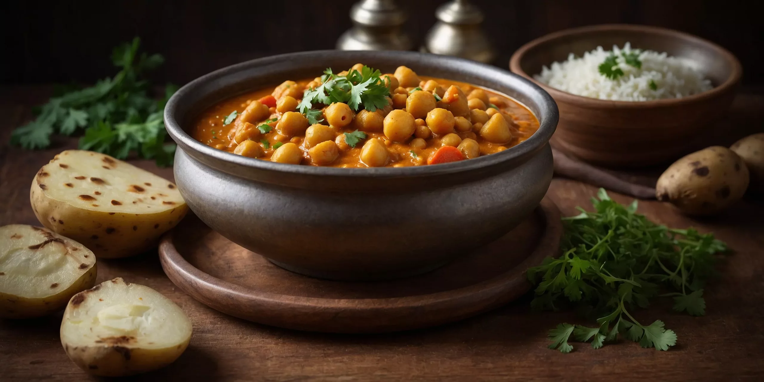 Indisches Kartoffel-Kichererbsen-Curry