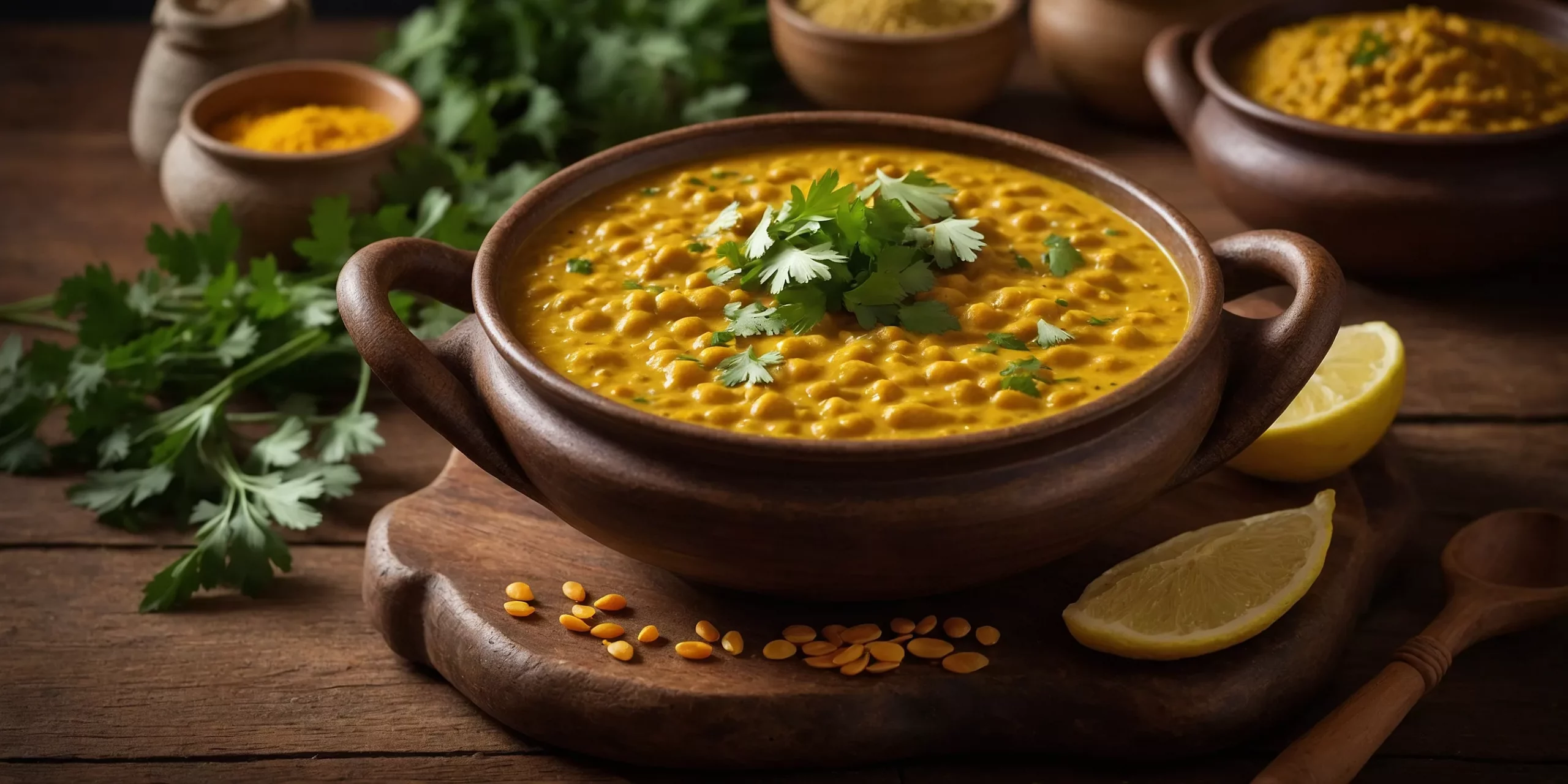 Indisches Linsen-Dal mit Kurkuma