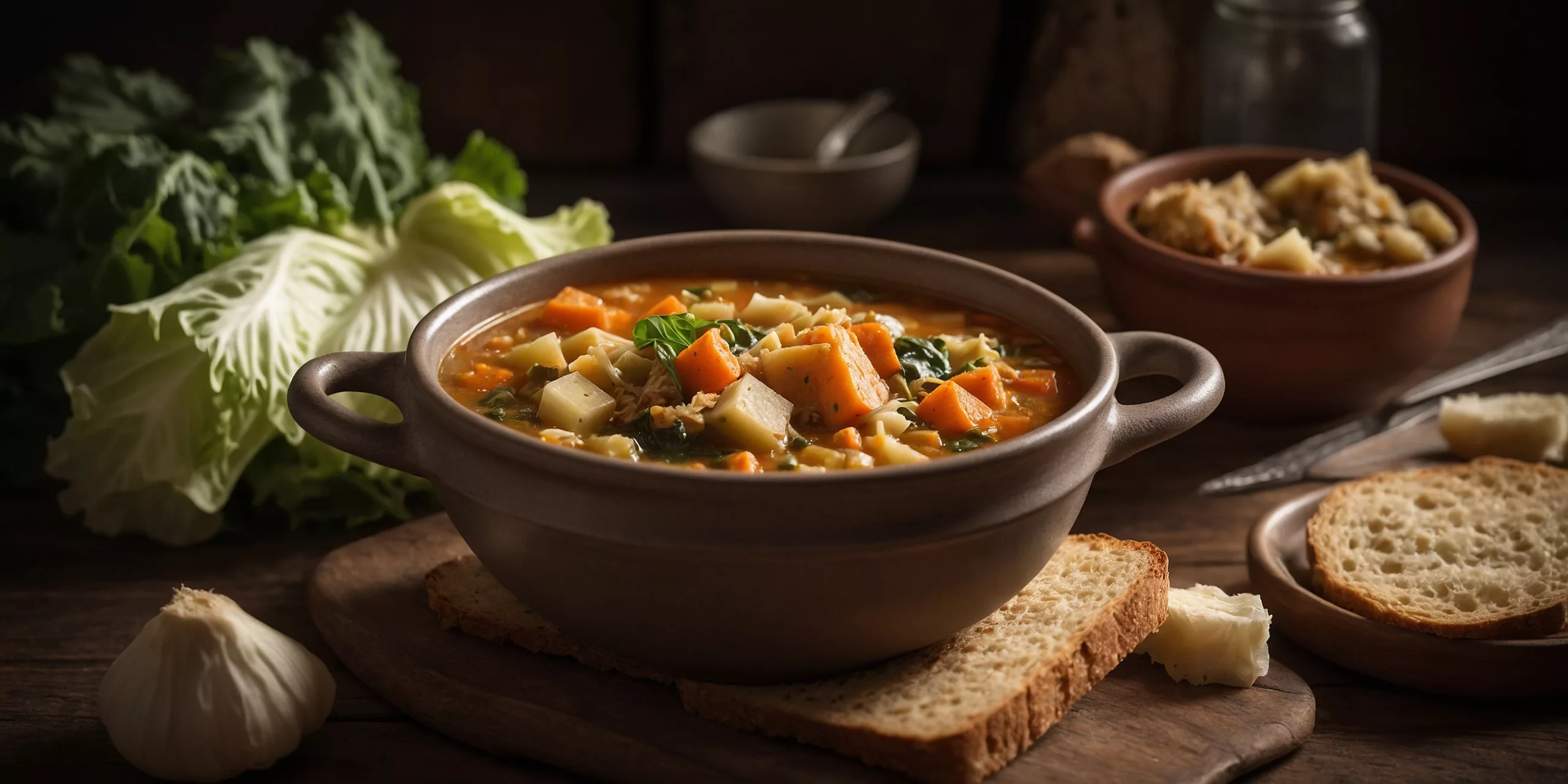 Italienische Ribollita mit Weißkohl